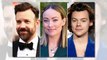 Olivia Wilde in London with Jason Sudeikis & kids while Harry Styles jets to LA