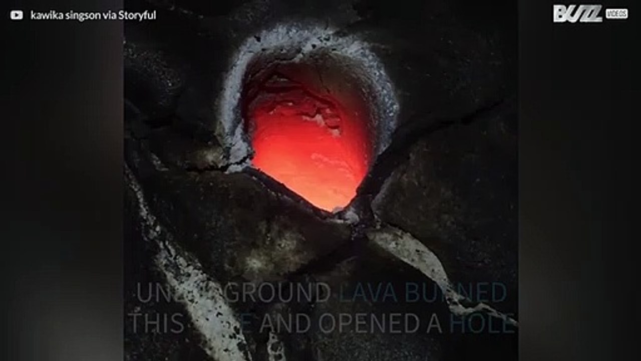 Lava annihilates tree and opens hole
