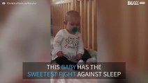 Baby fights sleep...and sleep wins