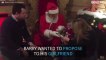 Santa Claus helps out with a marriage proposal