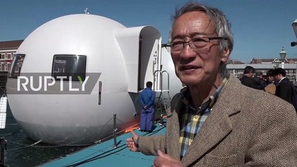 Japans FLOATING HOTEL protects guests against tsunamis