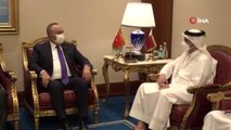 Dışişleri Bakanı Çavuşoğlu, Katarlı mevkidaşı Abdurrahman Al Thani ile görüştü