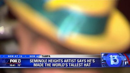 يسعى لدخول غينيس بأطول قبعة في العالم