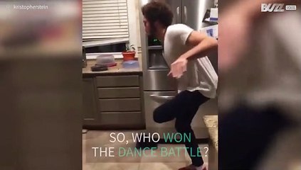 Man falls flat on his face during dance battle