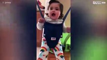Baby is a master at...spitting!