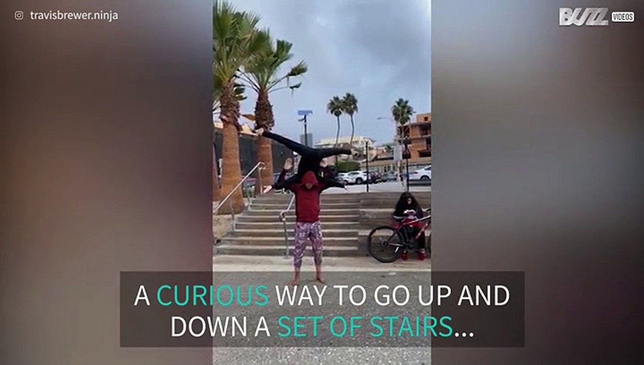 These acrobats have some serious balancing skills