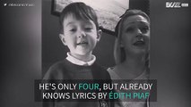 Singer sings Édith Piaf in duet with son