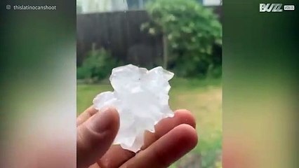 Weirdly shaped hailstones stun Australians