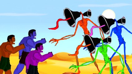 Team Hulk VS Color Team Siren Head Funny Superheroes Animations