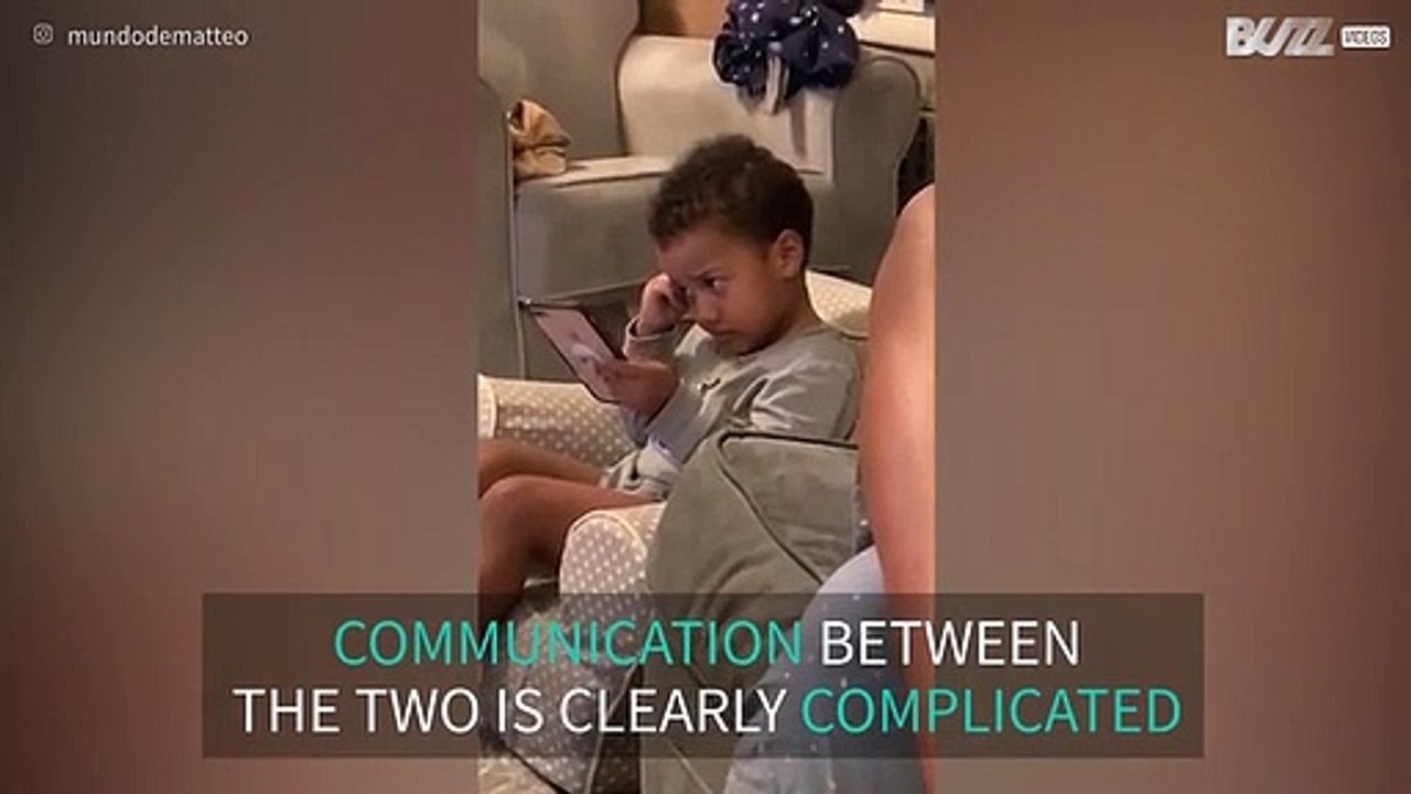 Little boy gets upset with Siri
