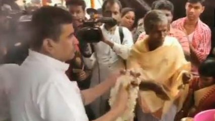 Suvendu Adhikari offers prayer before filing nomination
