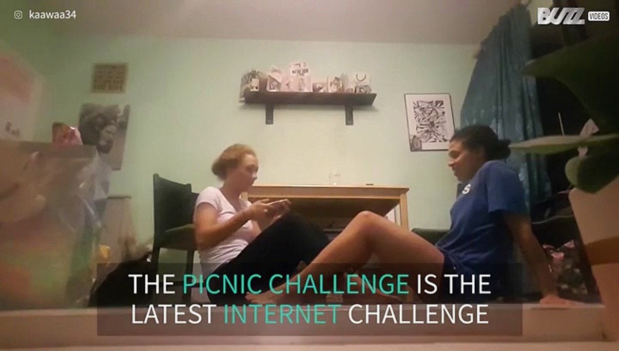 Sisters do the Picnic Table Challenge