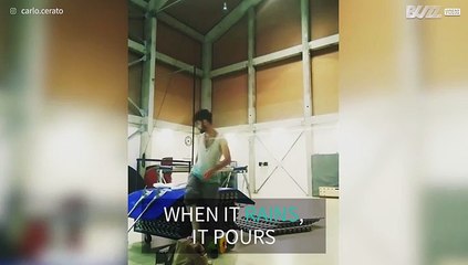 Double trouble for injured juggler!