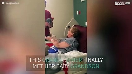 Grandmother meets grandson after 7 weeks in hospital