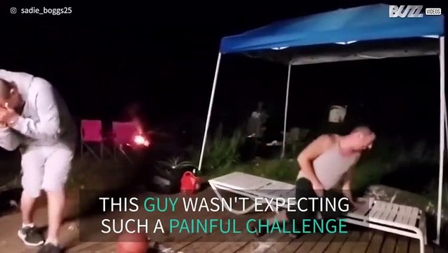 Basketball Beer Challenge ends painfully!