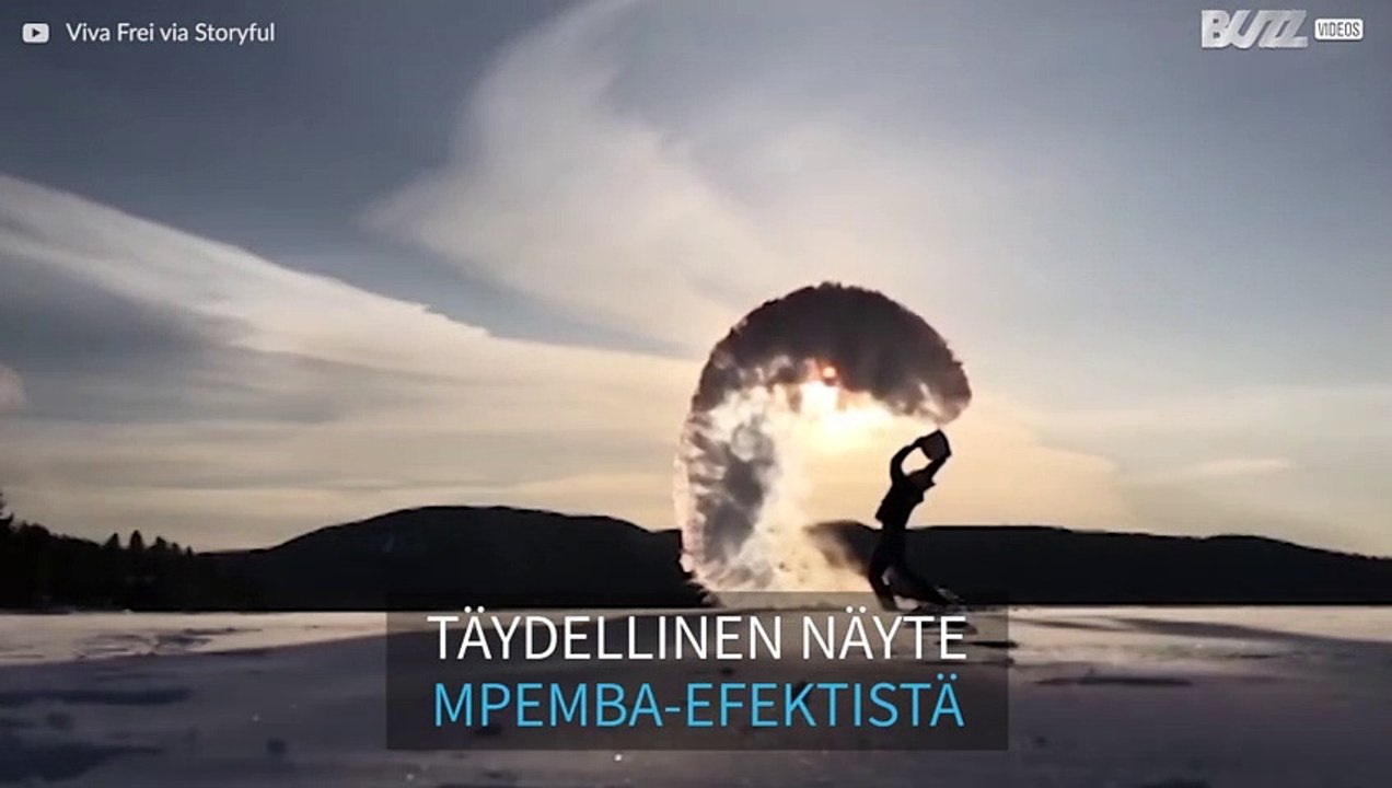 Mpemba-efekti auringonlaskussa