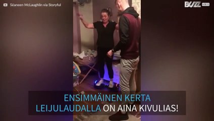 Ensimmäinen kerta leijulaudalla on aina kivulias