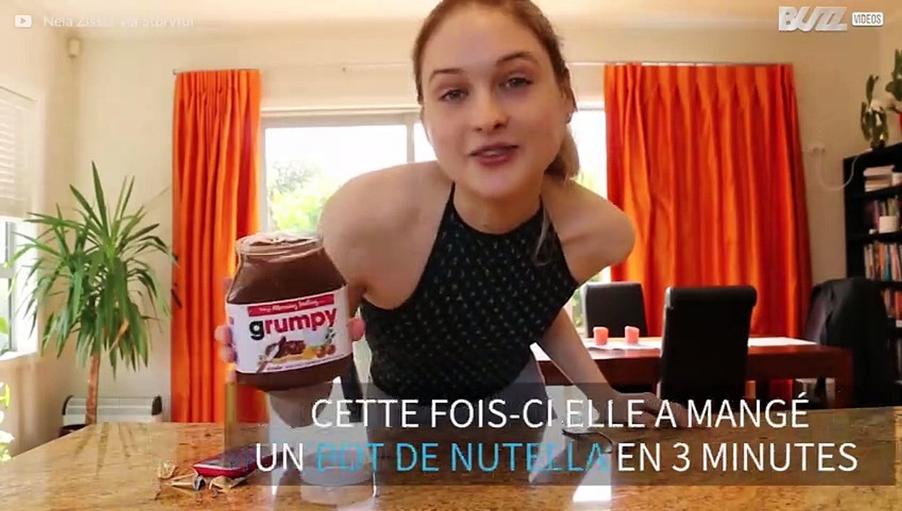 Le challenge du pot de Nutella: engloutir un pot de Nutella en trois minutes!