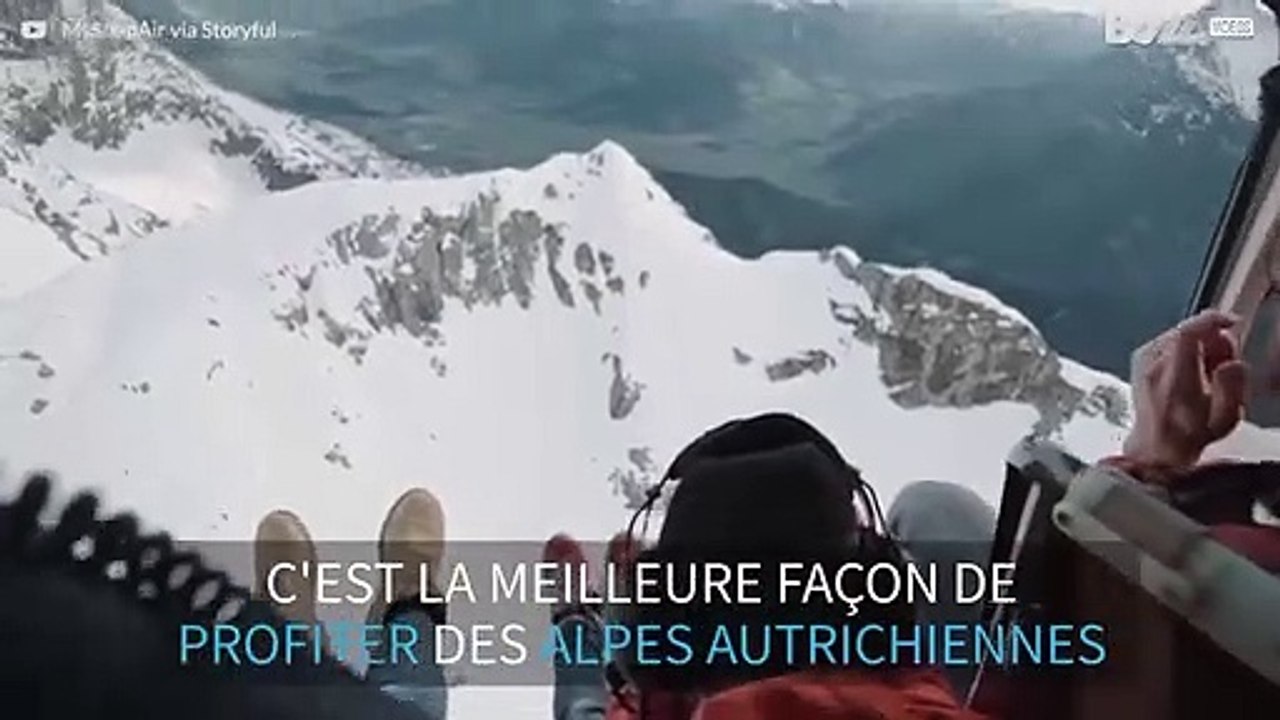 Aventure en hélicoptère porte ouverte dans les Alpes autrichiennes