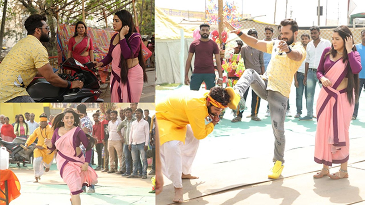आम्रपाली दुबे घिरी गुंडों के बीच, तो ख़ेसारी ने इस अंदाज में बचाया | On Location