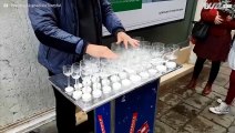 La musique de Harry Potter jouée avec des verres de vin