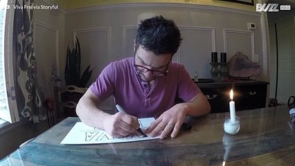 Un tour de magie avec du papier et une bougie