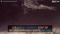 Sebastian Steudtner surfe une vague géante à Nazaré