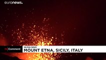 فيديو: بركان إتنا الإيطالي يثور للمرة الحادية عشرة خلال أسابيع قليلة