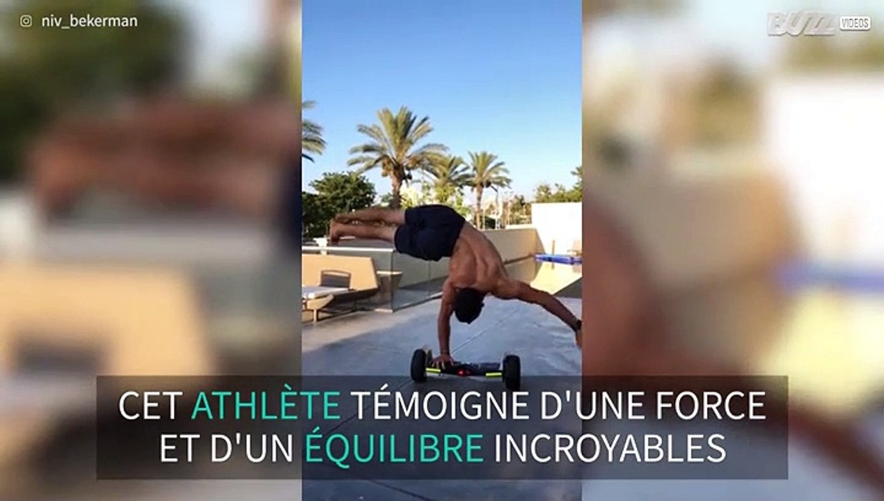 Cet acrobate parvient à faire l'équilibre sur un hoverboard