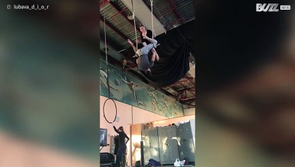 Cette répétition au trapèze aurait pu tourner au drame