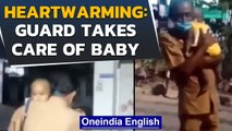 Cop pacifies infant outside hospital after family suffers terrible accident | Oneindia News
