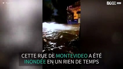 Une tempête et des pluies intenses inondent la rue en quelques minutes !