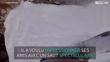 Snowboard: un saut spectaculaire, un atterrissage ridicule!