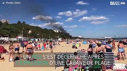 L'explosion d'une cabane de plage déclenche un feu