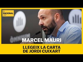 Marcel Mauri (Òmnium) llegeix la carta de Jordi Cuixart