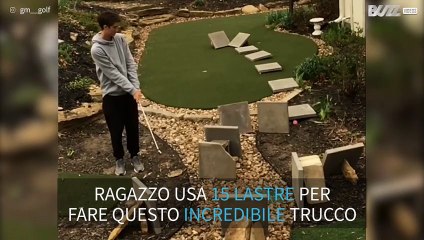 Golfista usa lastre in marmo per un trucco impressionante