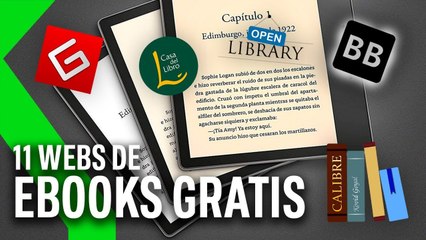 11 WEBS para DESCARGAR EBOOKS GRATIS para tu KINDLE