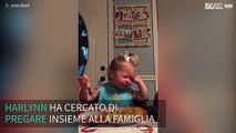 Non resiste e mangia prima della preghiera