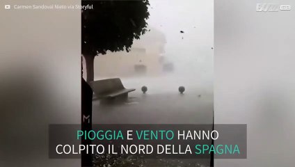 Tempesta inaspettata colpisce la Spagna