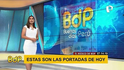 Pamela Acosta leyendo las portadas de los principales diarios del país en BDP - 20210311