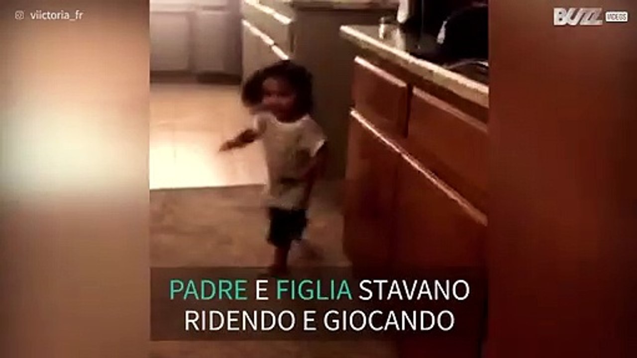 Cane travolge una bambina mentre gioca col padre