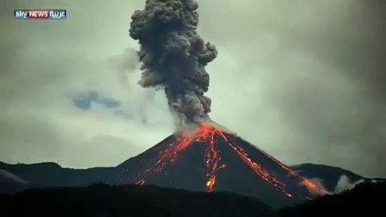 تسجيل مذهل لانفجارات البركان -المشاكس- - أخبار سكاي نيوز عربية
