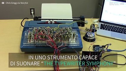 Macchina da scrivere riproduce musica classica