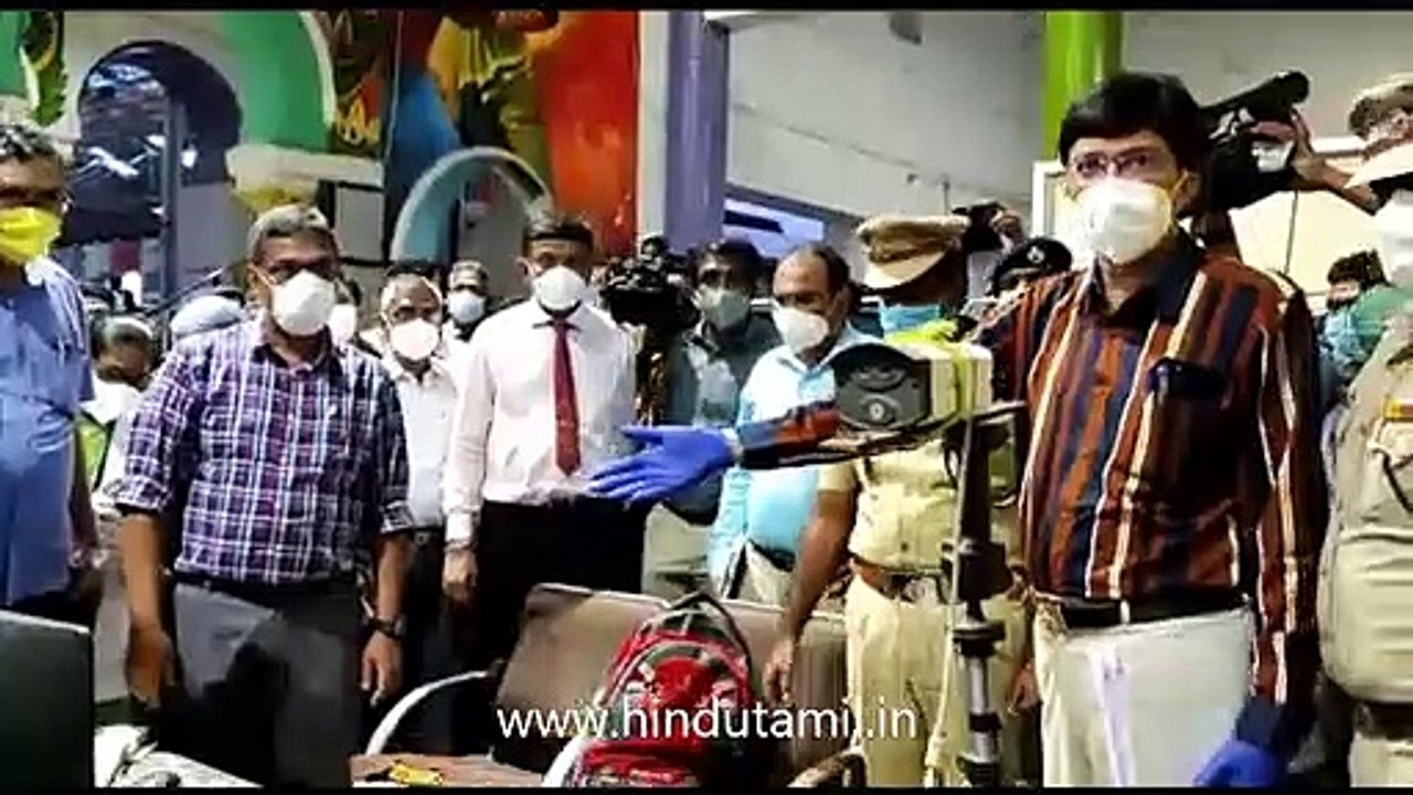 சென்னை சென்ட்ரல் ரயில் நிலையத்தில் கோவிட் 19 பாதுகாப்பு குறித்து சுகாதார துறை செயலர் ராதாகிருஷ்ணன் ஆய்வு
