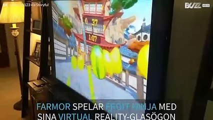Farföräldrar spelar virtual reality-spel!