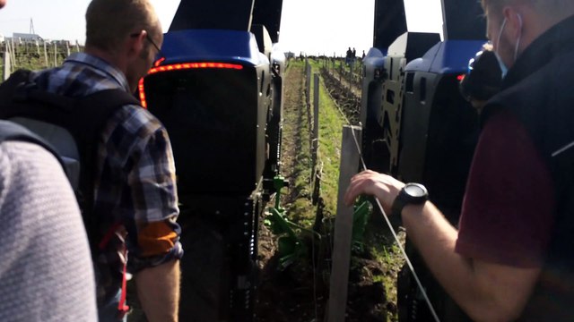 Sauternes : démonstration du robot enjambeur Bakus