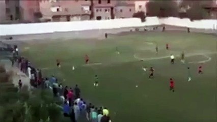 شاهد ماذا فعل هذا المشجع لمنع هدف في فريقه