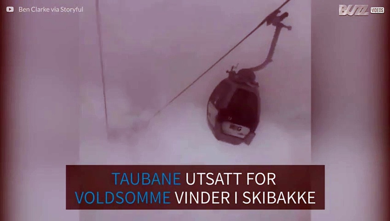 Sterke vinder skaper farlige situasjoner på Sveitsisk skisted