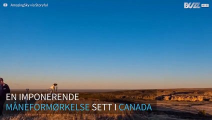 Imponerende video viser måneformørkelse i Canada