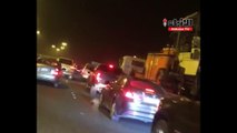 ازدحام المركبات عند جسر الشاليهات على طريق الملك فهد باتجاه النويصيب في الساعة الأولى من 2018